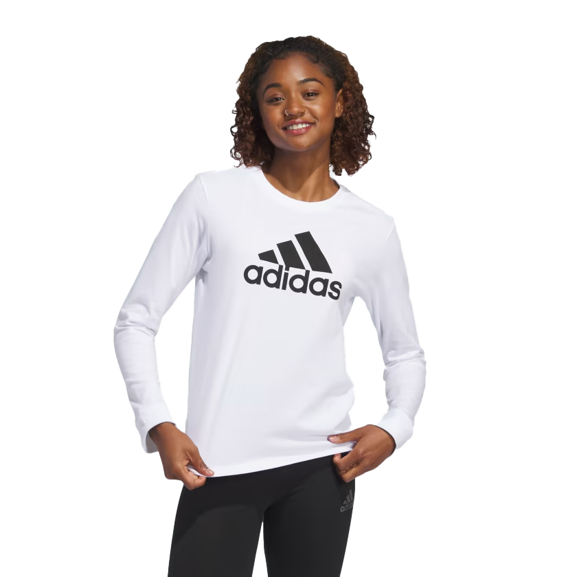 Adidas Sportswear Logo Long Sleeve Tee – We Love Cotton LLC